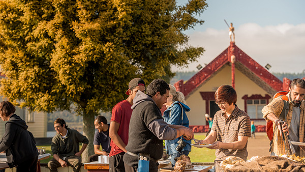 People being welcome to a Marae part of Maori culture